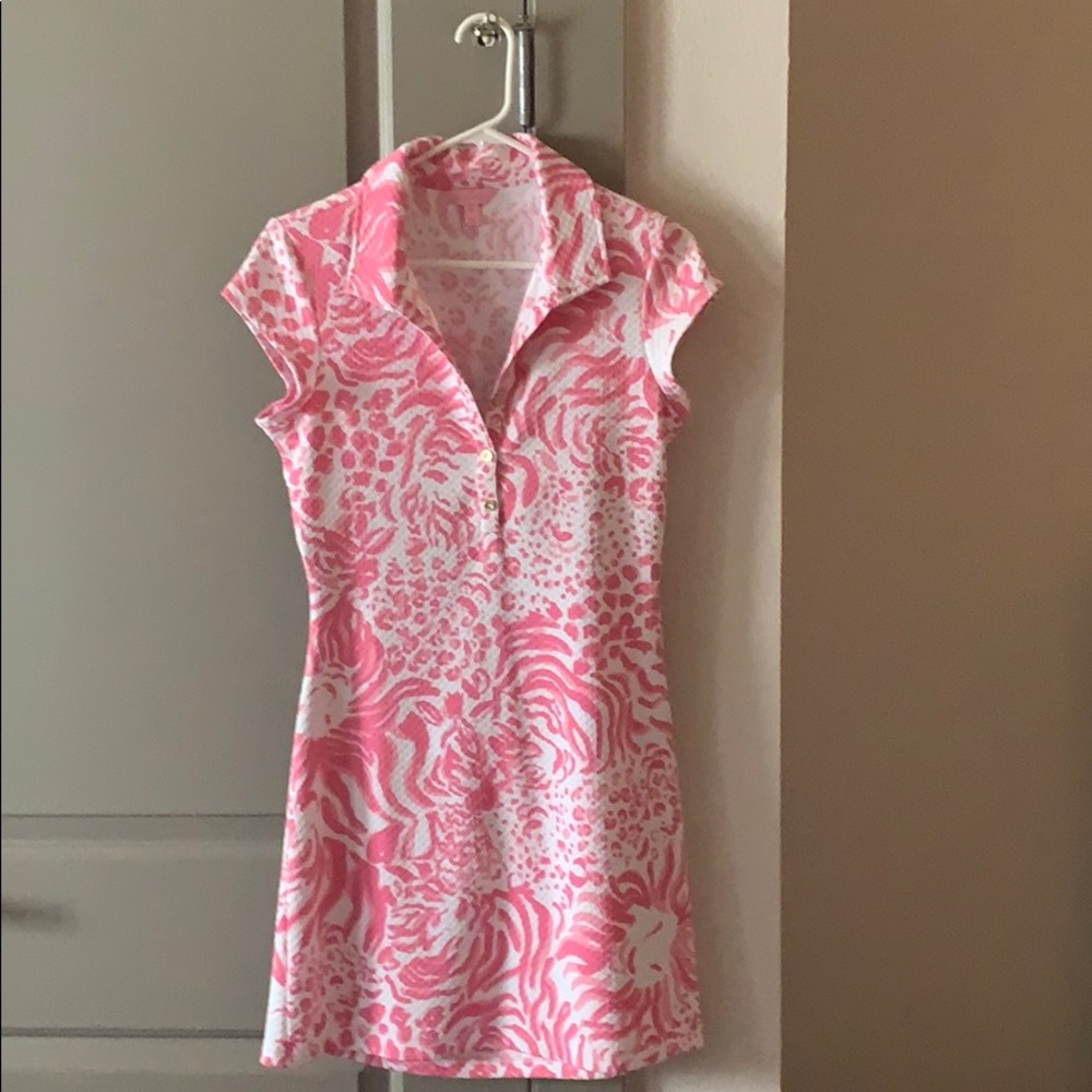 Pink & white print Lilly Pulitzer cover up dress